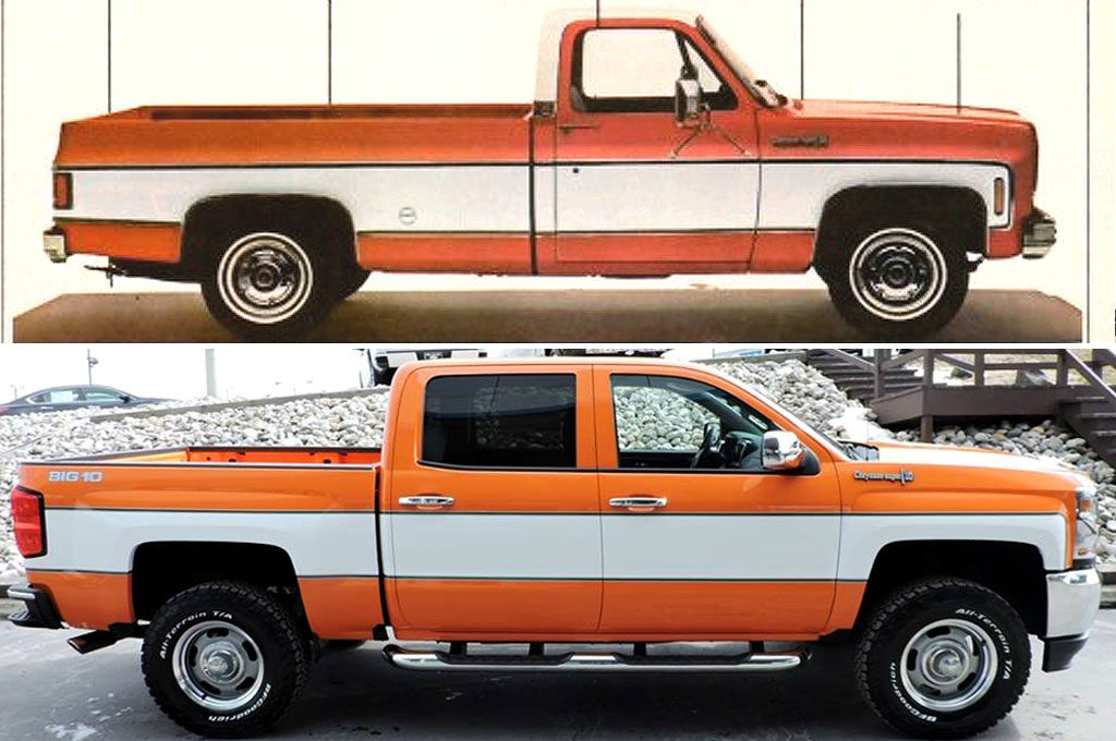 Chevrolet Cheyenne 1974 versus 2018