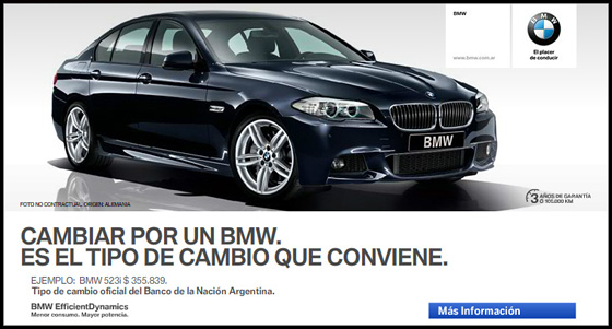 BMW pesificó su lista de precios