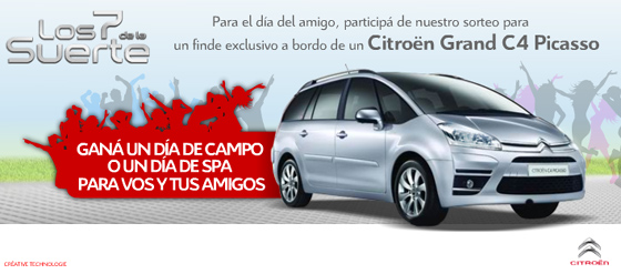 Citroën Argentina te presta un Grand C4 Picasso para el Día del Amigo