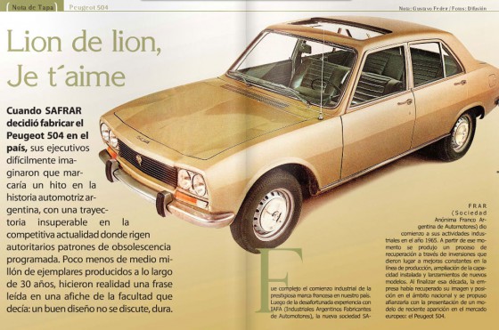 La historia del Peugeot 504 argentino.