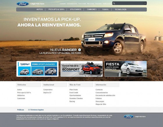 Argentina: Ford presenta su nuevo sitio web y se lanza a las redes sociales