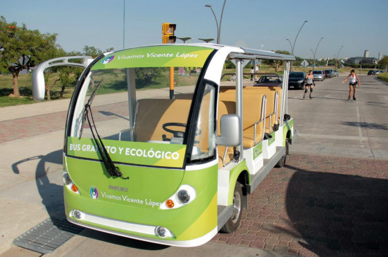 El microbus eléctrico de Vicente López.