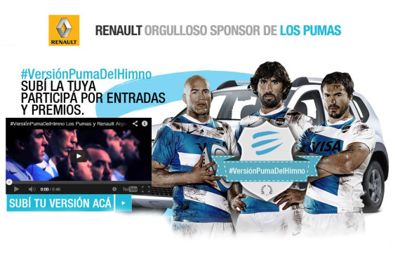 Renault premia tu pasión por Los Pumas y tu #VersiónPumaDelHimno
