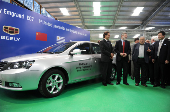 Uruguay: Geely inauguró su primera planta de armado para abastecer al Mercosur