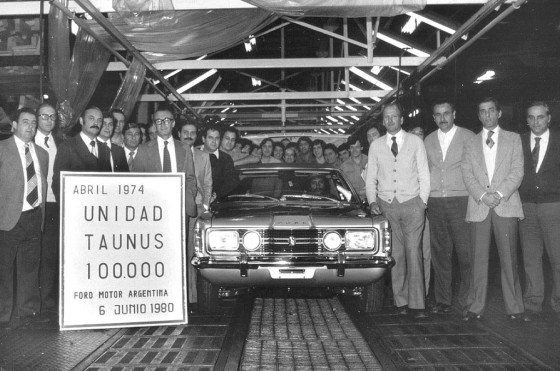 Línea del Ford Taunus en Pacheco