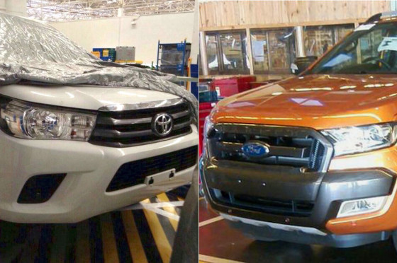 Primeras imágenes de las nuevas Toyota Hilux y Ford Ranger