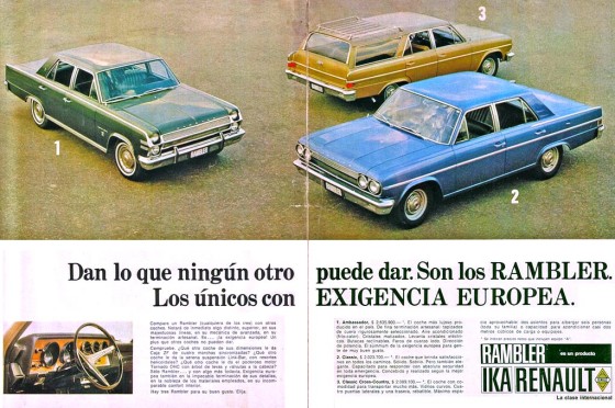 Publicidad de la época de Renault-IKA.