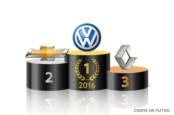 Podio de patentamientos de 2016
