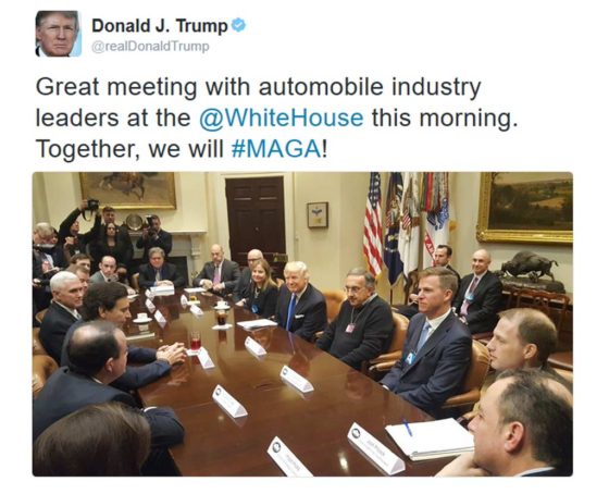 Donald Trump y los grandes de Detroit