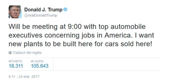 Donald Trump y los grandes de Detroit