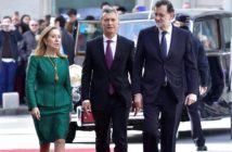 Macri en el Rolls-Royce de la realeza española