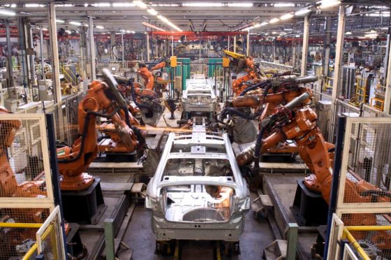 Robots en la planta de PSA