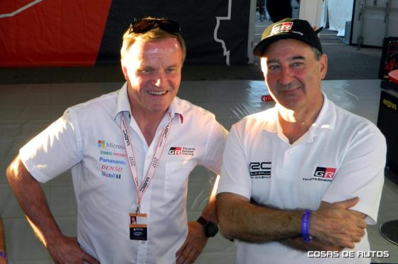 Herrero, presidente de Toyota Argentina, y Tommi Makinen