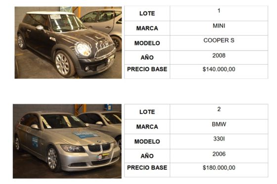 Subasta de autos de APRAD - Santa Fe