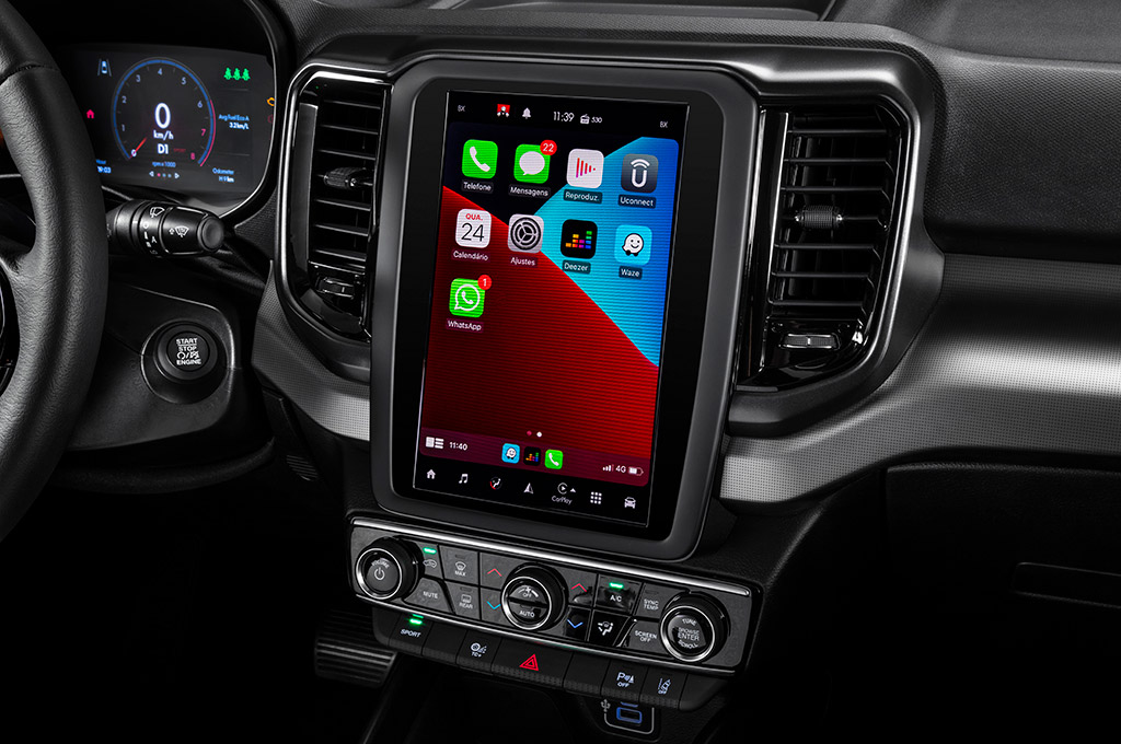 Interior de la Fiat Toro 2022 