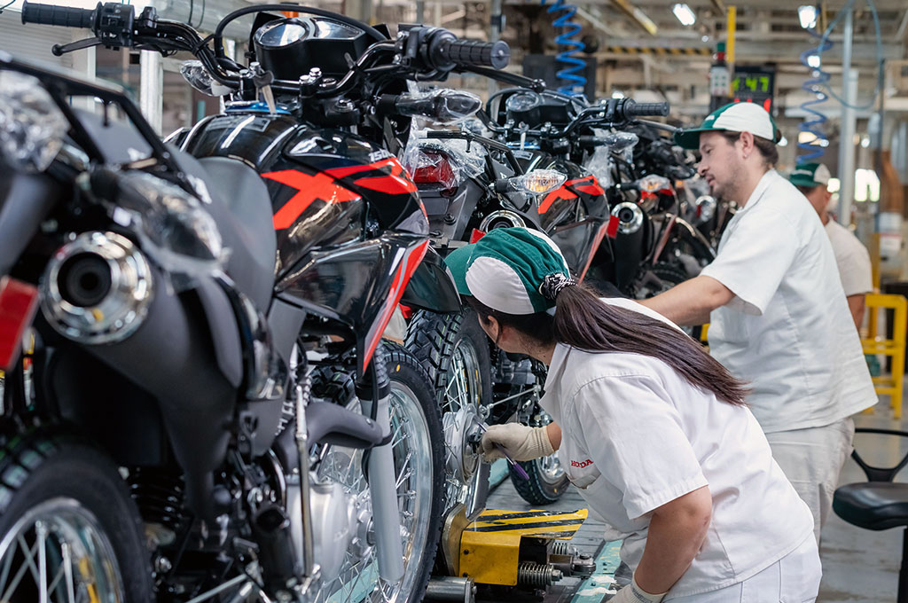 Honda producción de motos en Campana